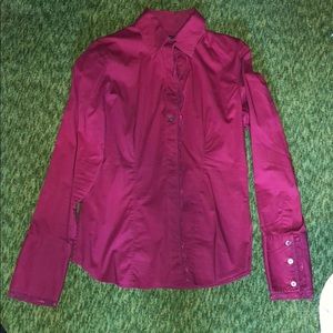 Burgundy dress shirt